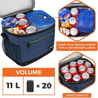 Foto 3 | Foto 3 | Bolsa Térmica Aislante Opux De 25 X 18 X 20 Cm Color Azul Marino - Venta Internacional.