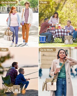 Foto 6 | Foto 6 | Lonchera Lokass Con Aislamiento De Dos Pisos Color Marrón - Venta Internacional.