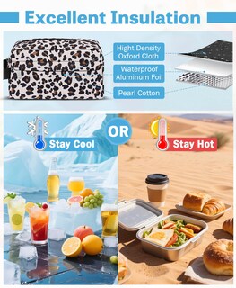 Foto 4 | Foto 4 | Bolsa Para Aperitivos Neverwhy Plegable Aislante Con Estampado De Leopardo 3 Litros - Venta Internacional.