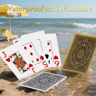 Foto 5 | Foto 5 | Juego De 4 Cartas De Plástico Impermeables Etyishe Jumbo Index - Venta Internacional.