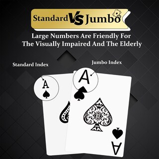 Foto 7 | Foto 7 | Juego De 4 Cartas De Plástico Impermeables Etyishe Jumbo Index - Venta Internacional.