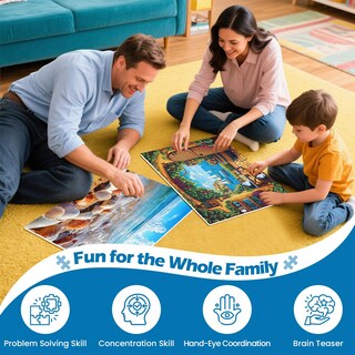 Foto 2 | Foto 2 | Puzzle Wscxsc Paquete De 2 300 Piezas Rompecabezas Para Playa Y Viñedo - Venta Internacional.