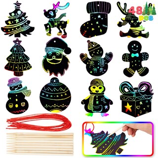 Foto 1 | Foto 1 | Kit De Manualidades Joyin 48 Unidades Papel De Rascar Navideño 12 Diseños - Venta Internacional.