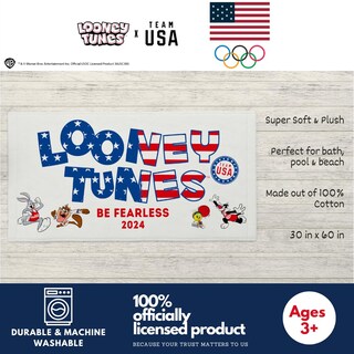 Foto 2 | Foto 2 | Toalla Franco Looney Tunes Team Usa 152x76 Cm Algodón - Venta Internacional.