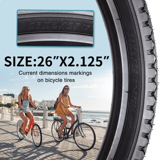 Foto 5 | Foto 5 | Neumático De Bicicleta Simeiqi Plegable Cruiser De 26 X 2.125 Pulgadas Negro - Venta Internacional.