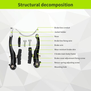 Foto 3 | Foto 3 | Juego De Frenos Vgeby De Aleación De Aluminio En Forma De V De Doble Pivote - Venta Internacional.