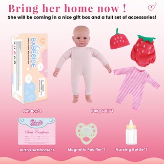 Foto 7 | Foto 7 | Disfraz Baby Doll Babeside De 15 Pulgadas Para Niña Cuerpo Suave Color Fresa - Venta Internacional.