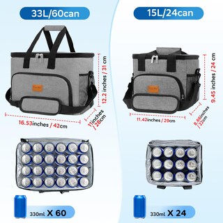 Foto 5 | Foto 5 | Bolsa Blanda Portátil Cooler Vihicamp Con Aislamiento Para 60 Latas - Venta Internacional.