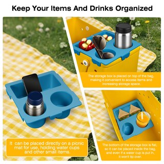 Foto 3 | Foto 3 | Soporte Para Tazas Y Teléfono Caddy Ghaklna Para Bolsa Bogg Xl Color Azul Claro - Venta Internacional.