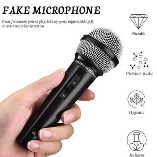 Foto 2 | Foto 2 | 2 Soportes De Micrófono Falsos De Plástico Negro Dmopipp - Venta Internacional.