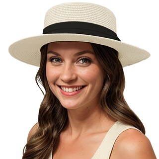 Foto 1 | Foto 1 | Sombrero Para El Sol Hat Lanzom Upf50+ De Ala Ancha De Paja Para El Sol Color Beige - Venta Internacional.