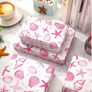 Foto 4 | Foto 4 | Papel De Seda Jarthenaamcs 100 Hojas 36 X 51 Cm Diseño De Concha Rosa - Venta Internacional.