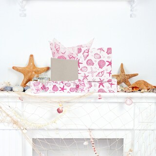 Foto 6 | Foto 6 | Papel De Seda Jarthenaamcs 100 Hojas 36 X 51 Cm Diseño De Concha Rosa - Venta Internacional.