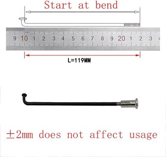Foto 2 | Foto 2 | Juego De Radios De Acero Wheel S Senqi 12g De 2 5 Mm Color Negro - Venta Internacional.