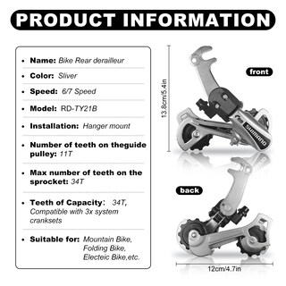Foto 2 | Foto 2 | Soporte De Suspensión Rd-ty21b Para Desviador Trasero De Bicicleta De 6/7 Velocidades - Venta Internacional.