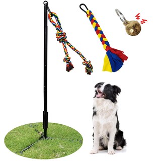 Foto 1 | Foto 1 | Juguete Para Perros Syooy Outdoor Con Mástil De 75 A 110 Cm Cuerdas De 40 Cm Y Campana - Venta Internacional.