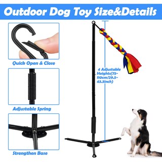 Foto 2 | Foto 2 | Juguete Para Perros Syooy Outdoor Con Mástil De 75 A 110 Cm Cuerdas De 40 Cm Y Campana - Venta Internacional.