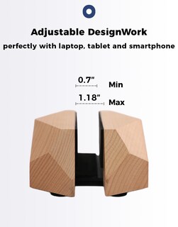 Foto 4 | Foto 4 | Soporte Vertical De Madera Ajustable Nuvograin Para Portátil - Venta Internacional.