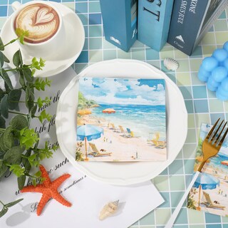 Foto 3 | Foto 3 | Servilletas Jarthenaamcs Para Cócteles De Playa 50 Unidades 13 X 13 Cm - Venta Internacional.