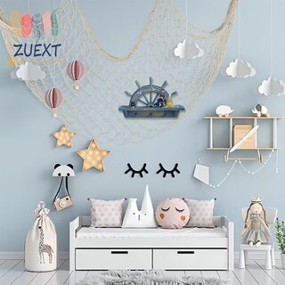 Foto 7 | Foto 7 | Red De Pesca Decorativa Zuext 203 X 102 Cm Color Azul Y Beige Paquete De 2 - Venta Internacional.