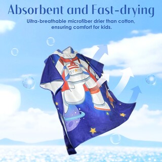 Foto 3 | Foto 3 | Toalla Con Capucha Ythuil Kids Space De 63 X 76 Cm Con Mochila - Venta Internacional.