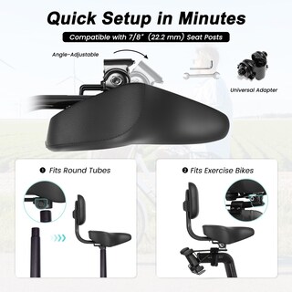 Foto 6 | Foto 6 | Asiento De Bicicleta Mooncool Sobredimensionado Con Respaldo Acolchado De 29 X 24 Cm - Venta Internacional.