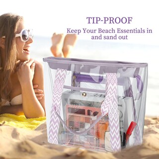 Foto 3 | Foto 3 | Bolsa Transparente Fammart Grande Impermeable Y Resistente A La Arena 31 X 13 X 29 Cm - Venta Internacional.