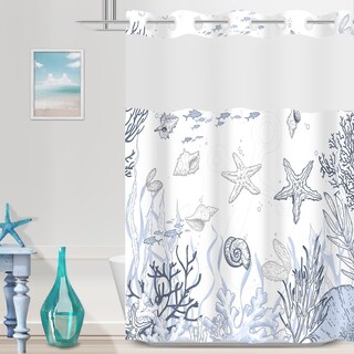 Foto 1 | Foto 1 | Cortina De Ducha Twlsncd Nautical Coastal 180x188 Cm Gris - Venta Internacional.