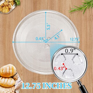 Foto 3 | Foto 3 | Plato Para Microondas Hiflora Plato Giratorio Universal De Vidrio De 12.75 Pulgadas - Venta Internacional.