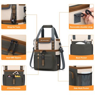 Foto 3 | Foto 3 | Bolsa De Almuerzo Cooler Maelstrom Aislante A Prueba De Fugas 20 Litros Gris Y Beige - Venta Internacional.