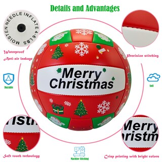 Foto 6 | Foto 6 | Estavanicen De Voleibol Talla 5 Para Interiores Y Exteriores Suave De Poliuretano Navidad - Venta Internacional.