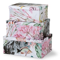 Set De 3 Cajas De Almacenamiento Con Temática Oceánica De Soul & Lane - Venta Internacional.
