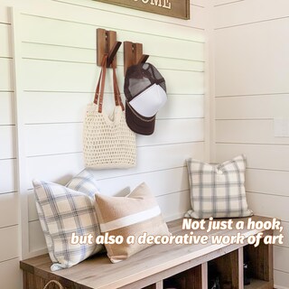 Foto 6 | Foto 6 | Paquete De 2 Ganchos De Pared Plegables De Madera De Kyiaany 8 X 14 Cm - Venta Internacional.