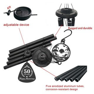 Foto 3 | Foto 3 | Carillón De Viento Owfcbei 37 Pulgadas Regalo Dorado Del 50 Aniversario - Venta Internacional.