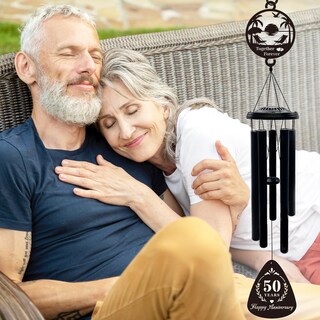 Foto 5 | Foto 5 | Carillón De Viento Owfcbei 37 Pulgadas Regalo Dorado Del 50 Aniversario - Venta Internacional.