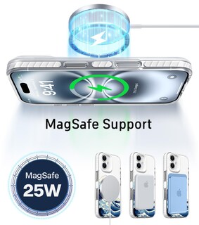 Foto 6 | Foto 6 | Funda Magnética Fewgey Para Iphone 16 Diseño Ondulado A Prueba De Golpes - Venta Internacional.