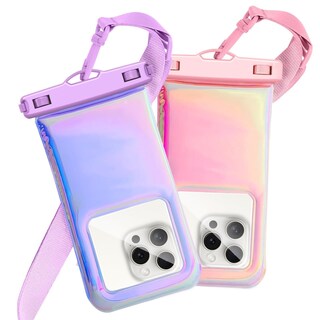 Foto 1 | Foto 1 | Funda Impermeable Para Teléfono Foweroty De 7 Pulgadas Rosa Flotante Y Morado - Venta Internacional.