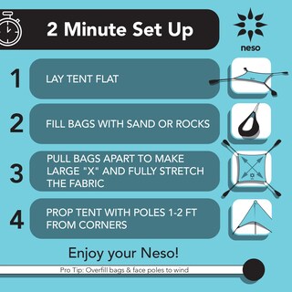 Foto 4 | Foto 4 | Parasol Portátil Neso Beach Tent 213 X 213 Cm Color Negro - Venta Internacional.