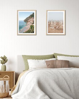 Foto 6 | Foto 6 | Cuadro De Pared Hesendot Con Marco De Roble Natural Positano Beach 30 X 41 Cm - Venta Internacional.