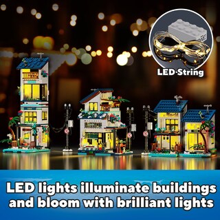 Foto 2 | Foto 2 | Bloques De Construcción De Juguete Jiutong 3 En 1 Casa De Playa Con Luz - Venta Internacional.