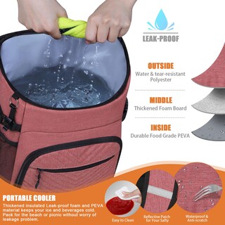Foto 3 | Foto 3 | Mochila Térmica Capolo Aislante A Prueba De Fugas Impermeable 30 Latas - Venta Internacional.
