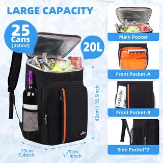 Foto 2 | Foto 2 | Mochila Cooler Bagtopia De 16 X 29 X 19 Cm Con Capacidad Para 25 Latas - Venta Internacional.