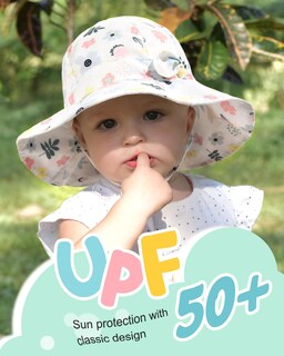 Foto 2 | Foto 2 | Gorro Para El Sol Furtalk Para Bebés Y Niñas Pequeñas Upf 50+ Ala Ancha - Venta Internacional.