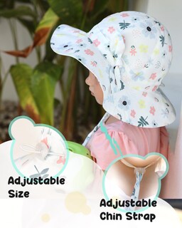 Foto 4 | Foto 4 | Gorro Para El Sol Furtalk Para Bebés Y Niñas Pequeñas Upf 50+ Ala Ancha - Venta Internacional.