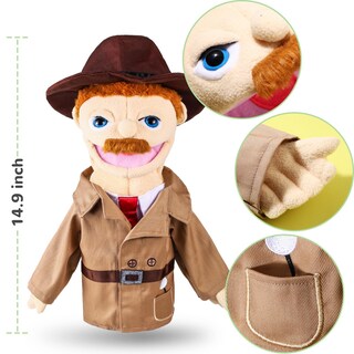 Foto 4 | Foto 4 | Juguete De Peluche Hand Puppet Zjoey Detective 36 Cm Para Contar Historias - Venta Internacional.
