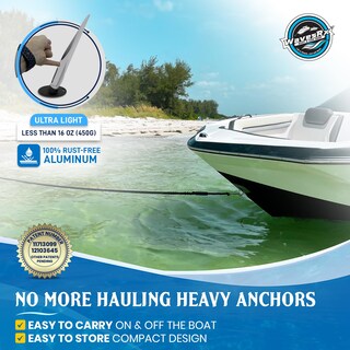 Foto 5 | Foto 5 | Beach Spike Anchor Wavesrx De 46 Cm De Aluminio Y Correa Elástica De 2 1 M - Venta Internacional.