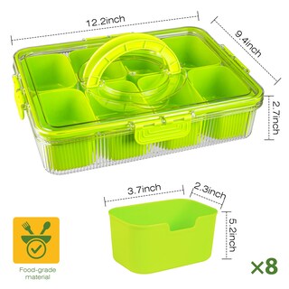 Foto 3 | Foto 3 | Caja De Aperitivos Acanalada Feiood Con Soporte Para Comidas Con 8 Compartimentos - Venta Internacional.
