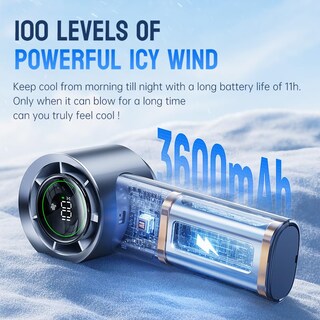 Foto 7 | Foto 7 | Ventilador Muxnw Mini Turbo Jet Portátil Recargable Usb Gris - Venta Internacional.