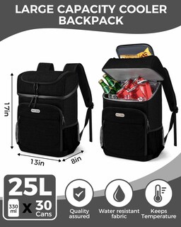 Foto 3 | Foto 3 | Mochila Térmica Baglher 33l A Prueba De Fugas Impermeable Negra - Venta Internacional.