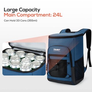 Foto 4 | Foto 4 | Mochila Térmica Tourit 29 X 20 X 42 Cm Con Aislamiento Para 33 Latas - Venta Internacional.